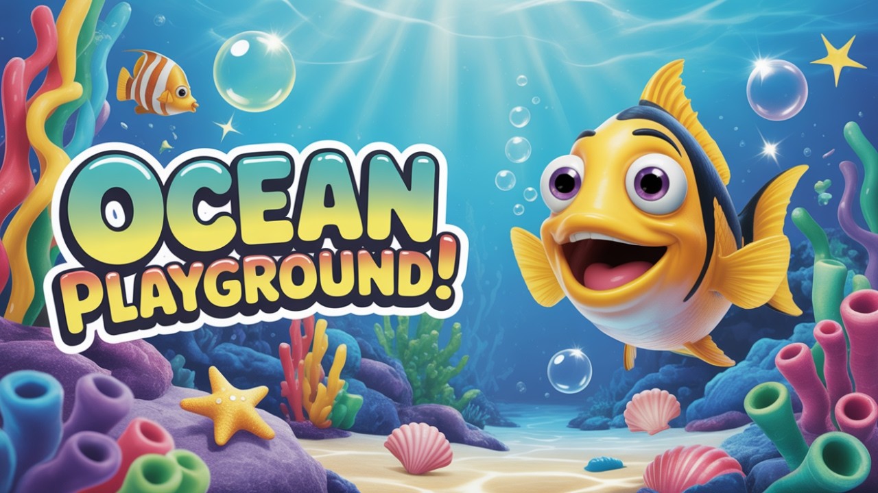 🐠🌊 Ocean Playground Song for Kids | Fun Sea Animals Rhyme | MeloMoo