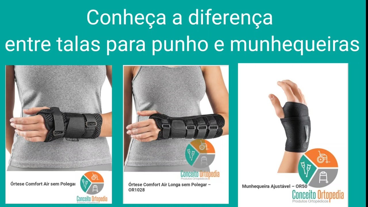 Conheca a diferença entre talas para punho e munhequeiras