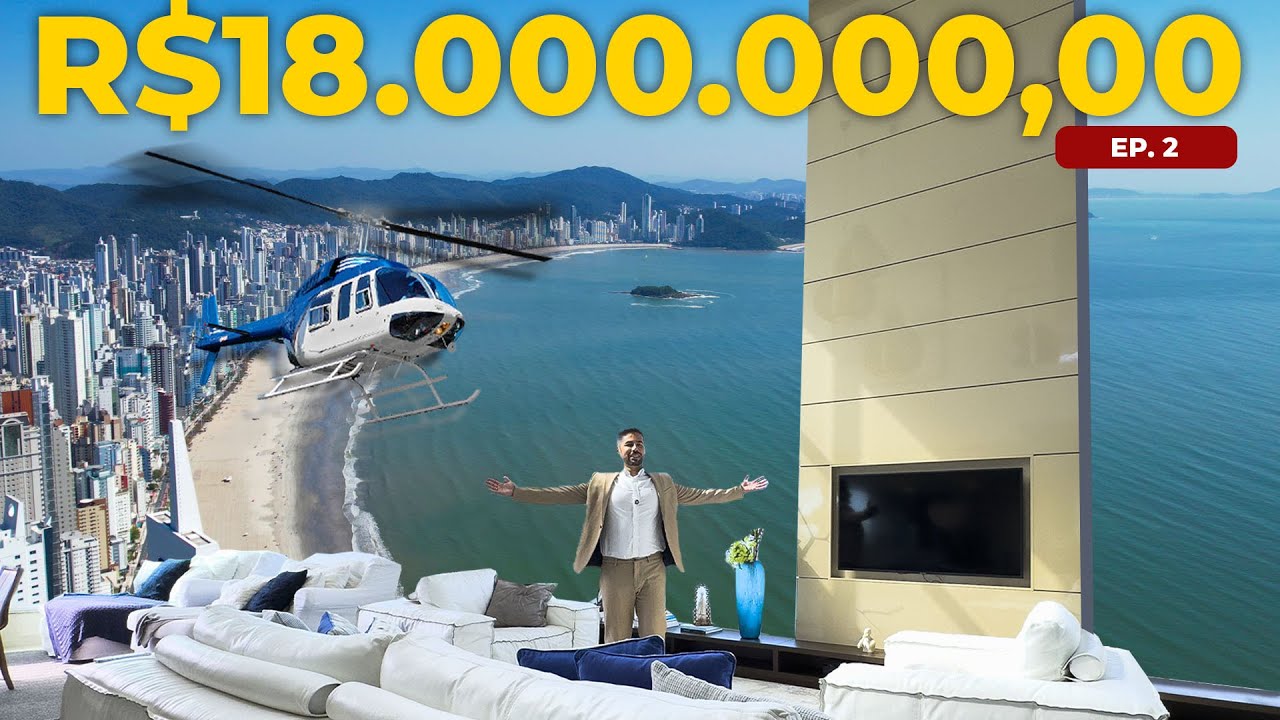 COBERTURA TRIPLEX CINEMATOGRÁFICA COM DECORAÇÃO DE LUXO EM BALNEÁRIO CAMBORIÚ POR R$ 18 MILHÕES