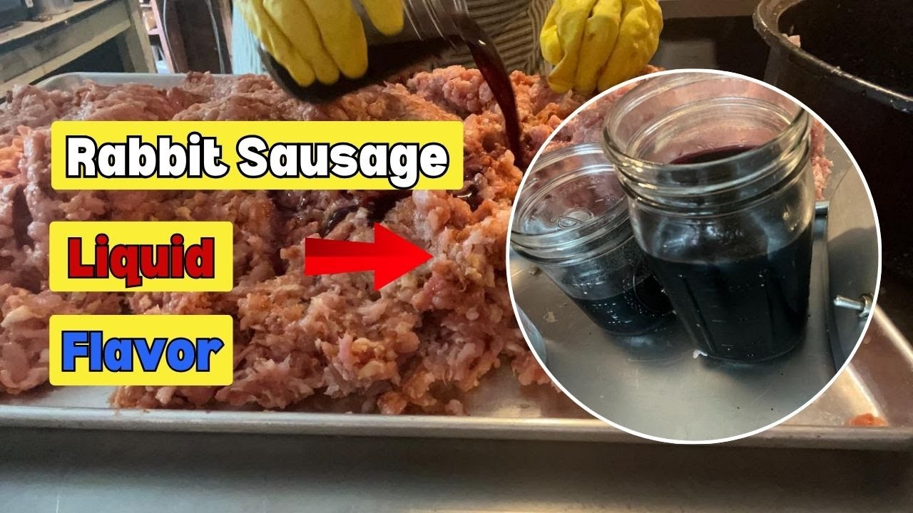 Making Rabbit Sausage: Adding in Liquid Flavor