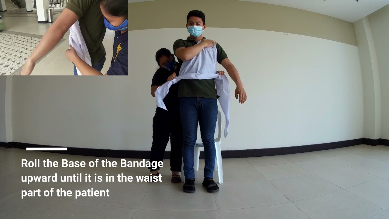 Bandaging Technique-Wound burn on chest