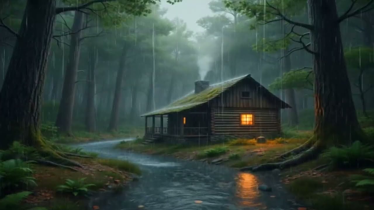 Relájate con el sonido de la lluvia de campo