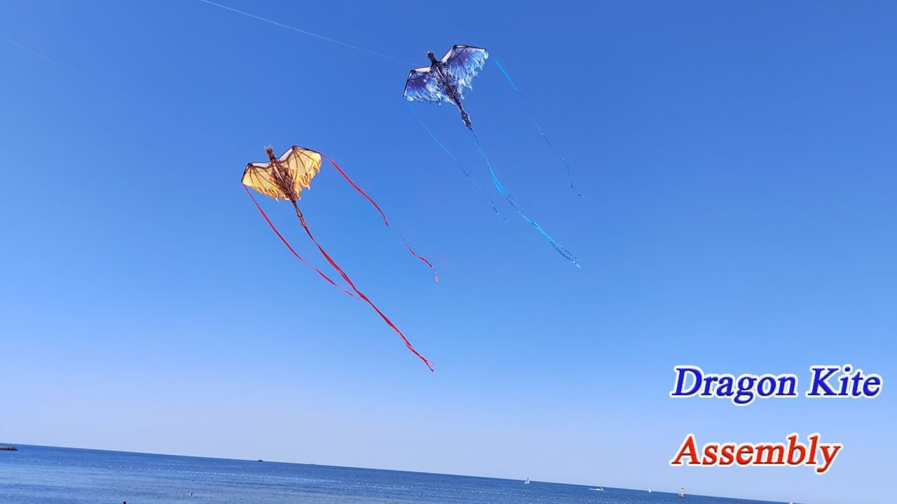 5 Steps to Finish A Dragon Kite Assembly (with subtitles )