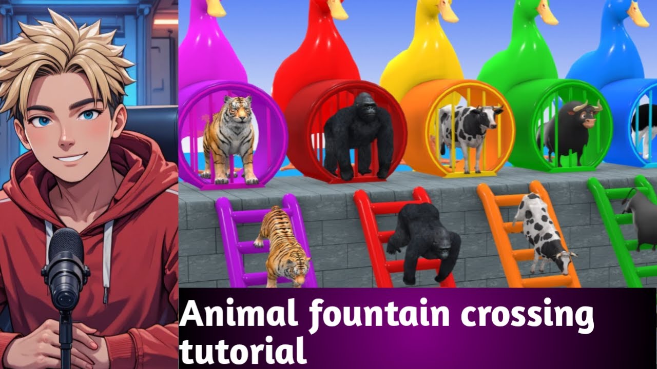 Animal fountain crossing tutorial { mobile }