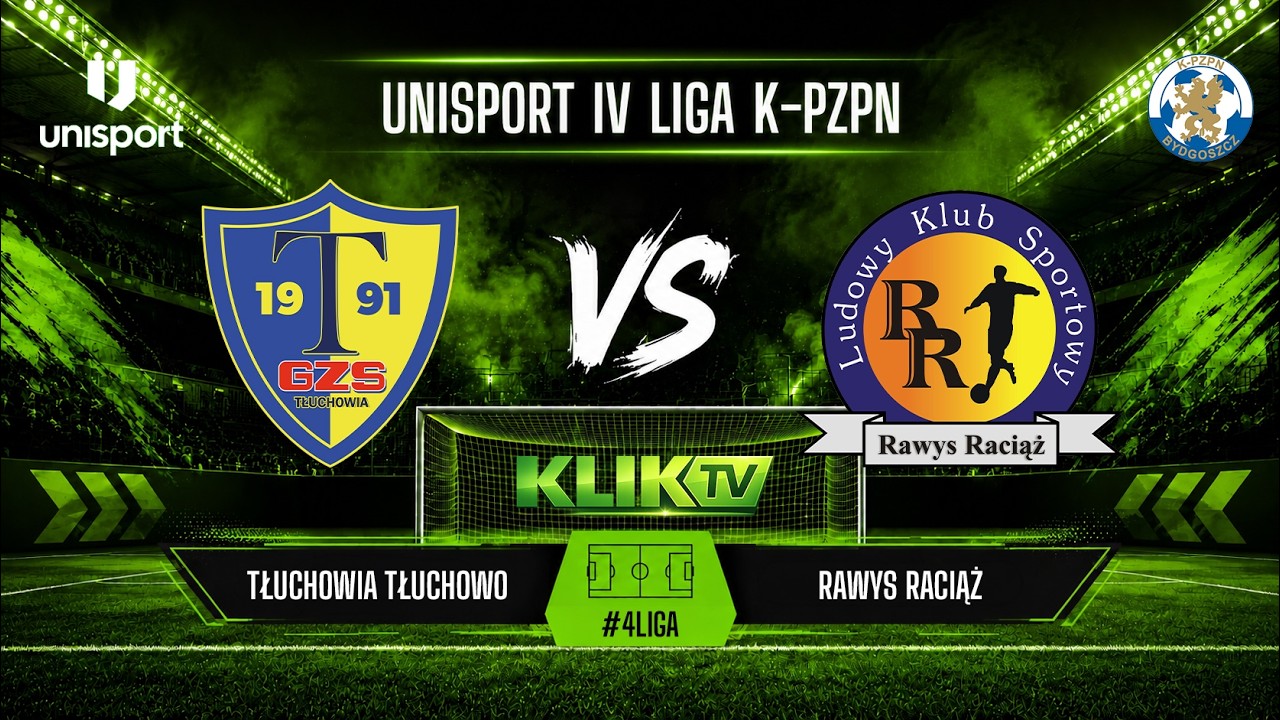 Tłuchowia Tłuchowo - Rawys Raciąż | IV Liga Kujawsko-Pomorska | TRANSMISJA NA ŻYWO
