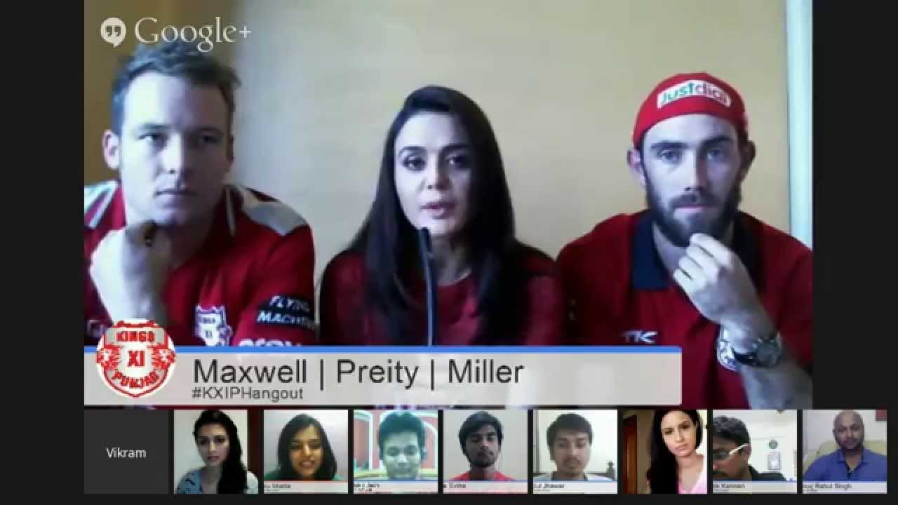 #KXIPHangout with Preity Zinta, Glenn Maxwell & David Miller