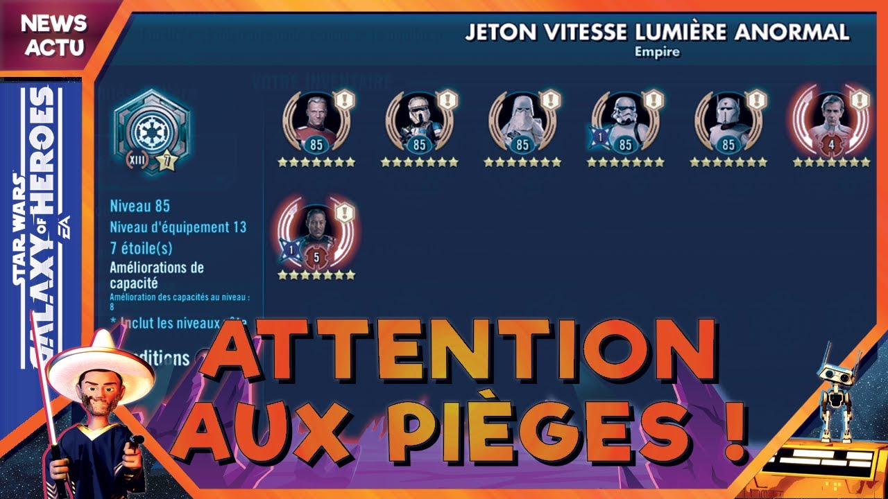 Comment utiliser vos jetons vitesse lumière ? (Light Speed Token) | SWGOH FR