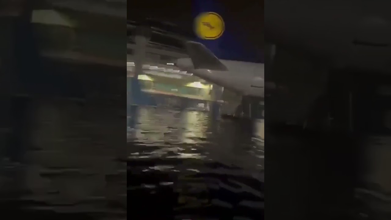 The Frankfurt airport has been badly flooded
