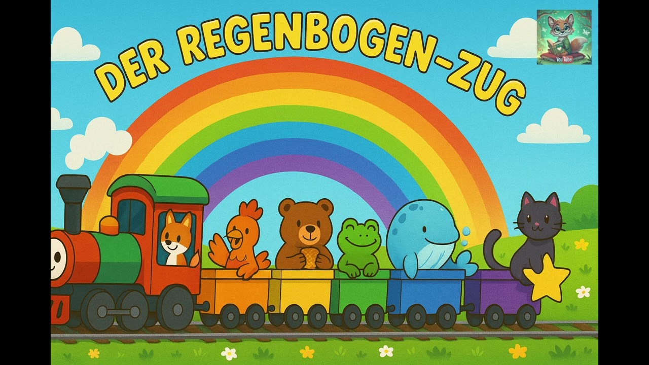 Der bunte Regenbogen-Zug 🌈 | Farben & Tiere entdecken | Kinderlied