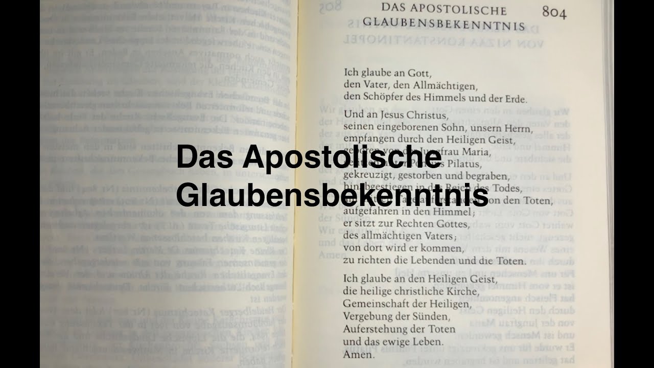 Das Apostolische Glaubensbekenntnis - kurz erklärt