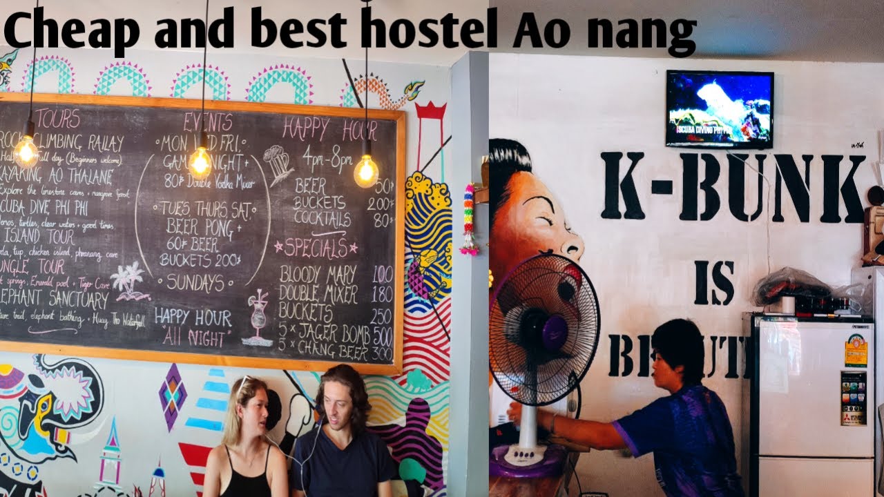Ao Nang cheap and best hostel | K bunk hostel ao nang | best things to do ao nang