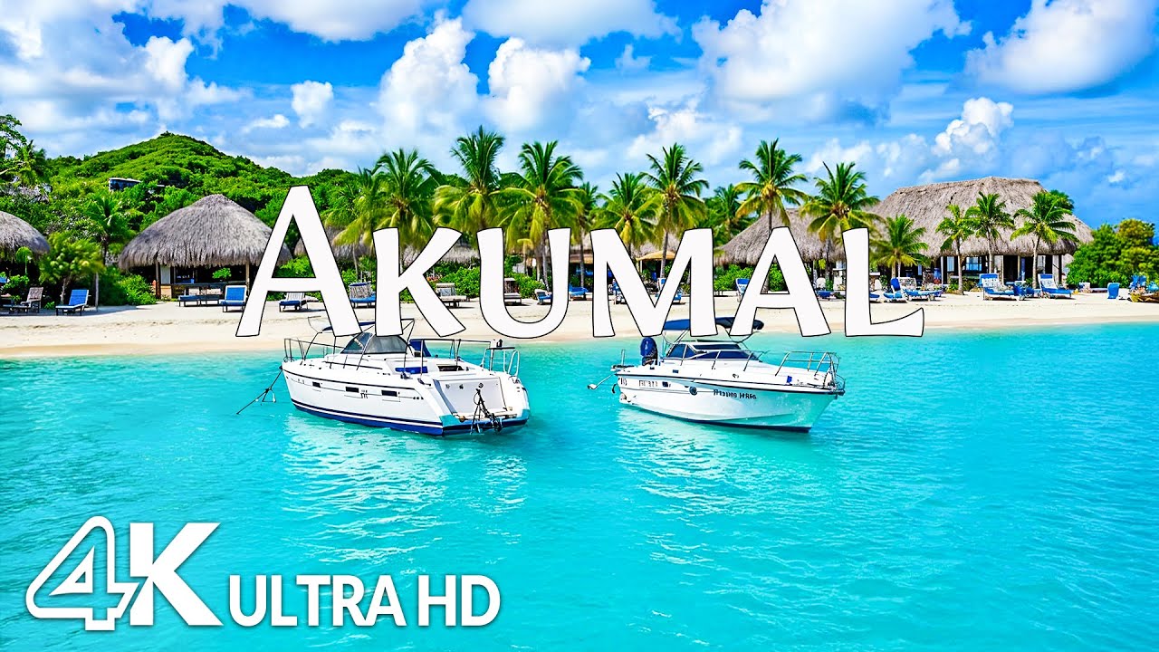 Akumal 4K &ndash; Coastal Paradise, Turquoise Waters & Riviera Maya&rsquo;s Turtle Bay with Relaxing Music