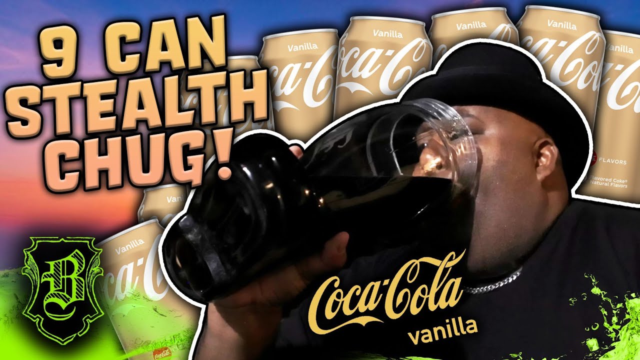 Nine Can Coca-Cola Vanilla Stealth Chug out the Biggest Das Boot on Earth!