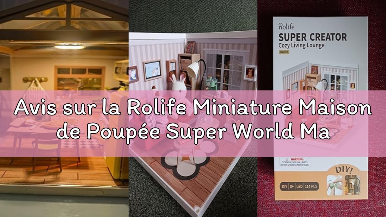 Avis sur la Rolife Miniature Maison de Poup&eacute;e Super World Maquettes avec Meubles et Accessoires Mais