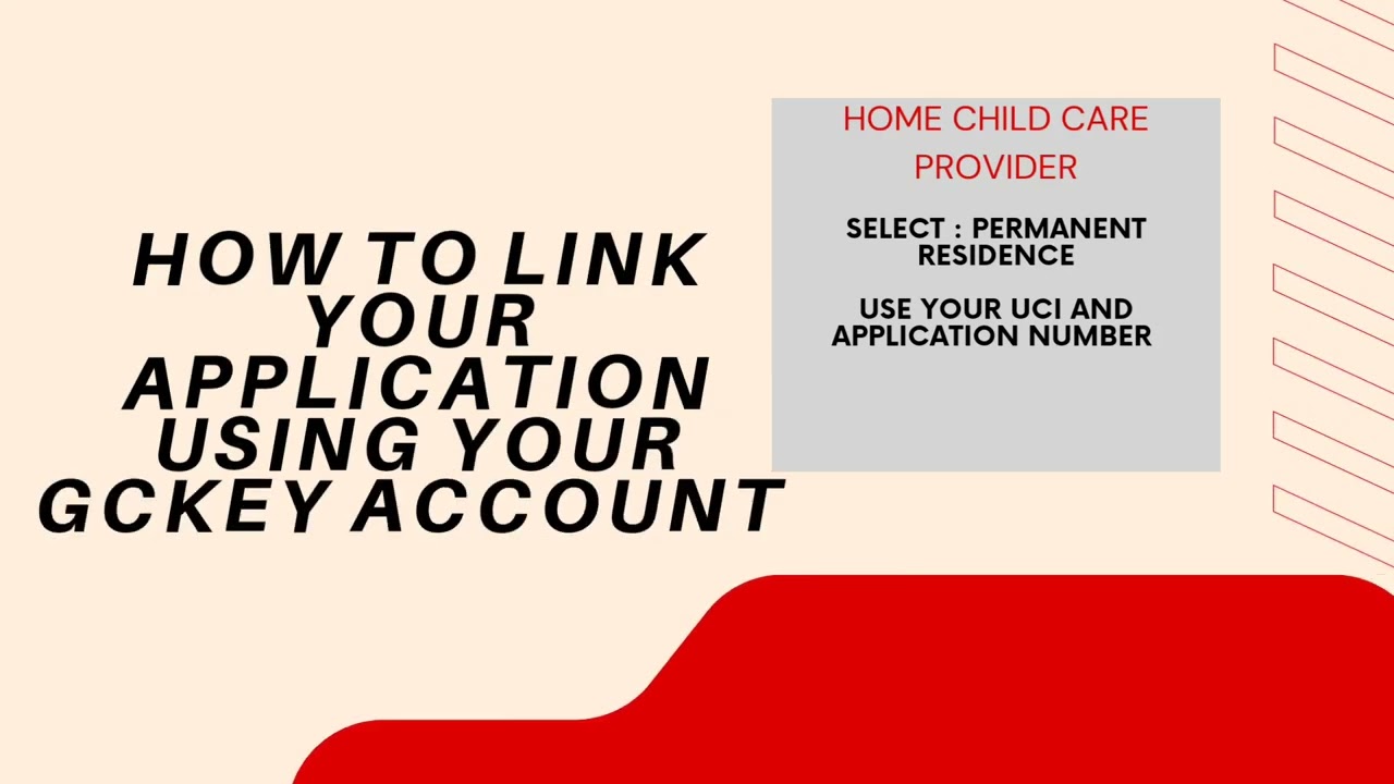 How to link my application using GCKEY ACCOUNT #homechildcareprovider #hccp #onlineapplication
