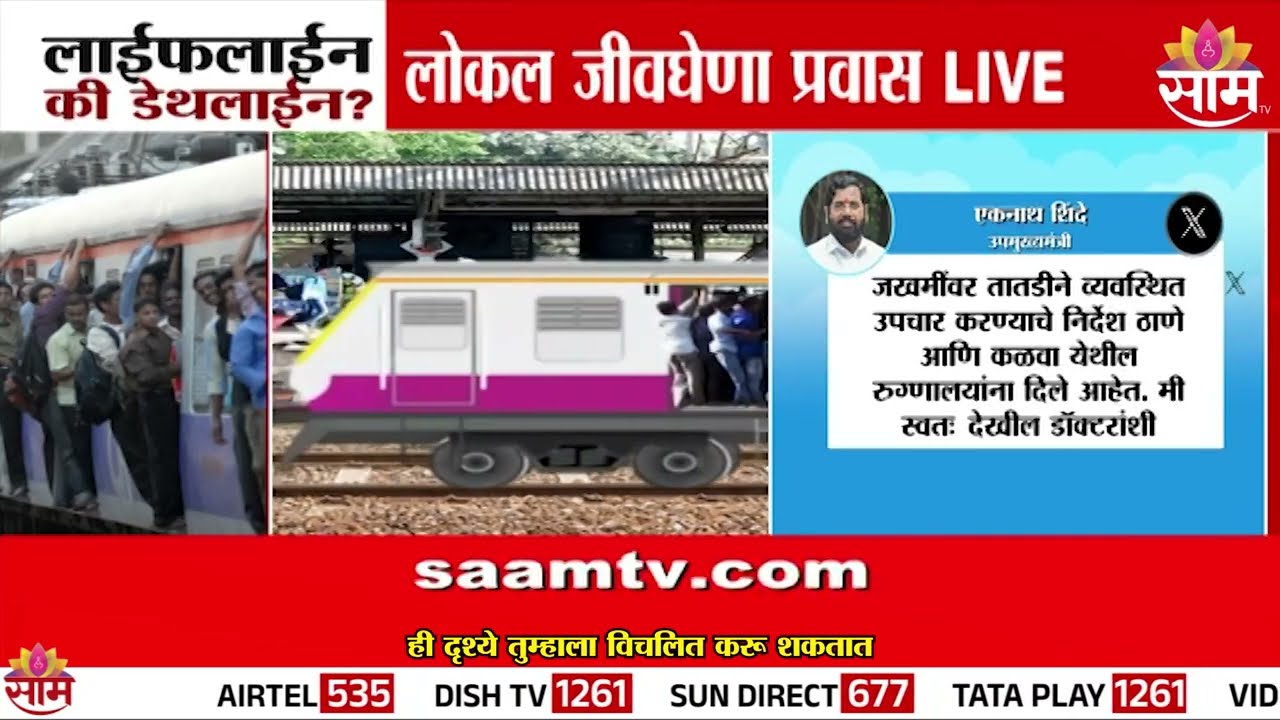 मुंब्रा रेल्वे दुर्घटनेची एकनाथ शिंदे यांच्याकडून दखल | Eknath Shinde on Central Railway Accident