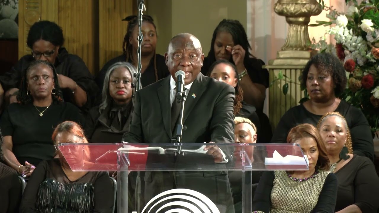 President Cyril Ramaphosa delivers tribute at the Homegoing Service for Rev. Jesse Jackson