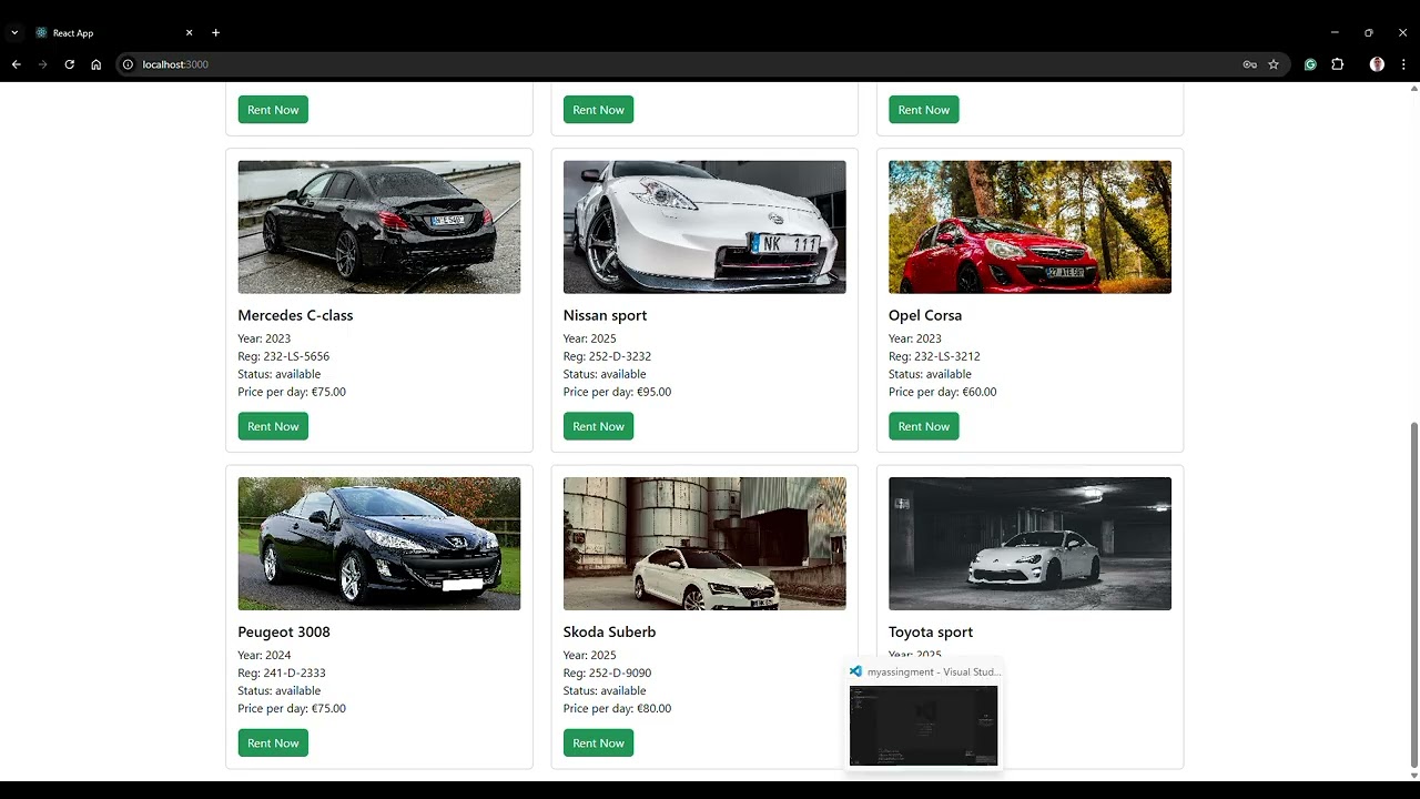 crazy car rental app