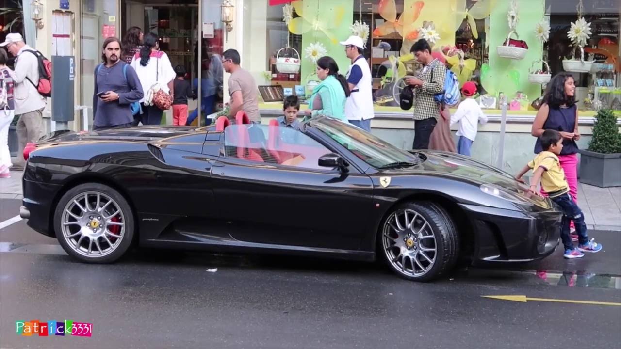 kid sitting on Ferrari F430 Spider incl. start up & Yannis - Patrick3331
