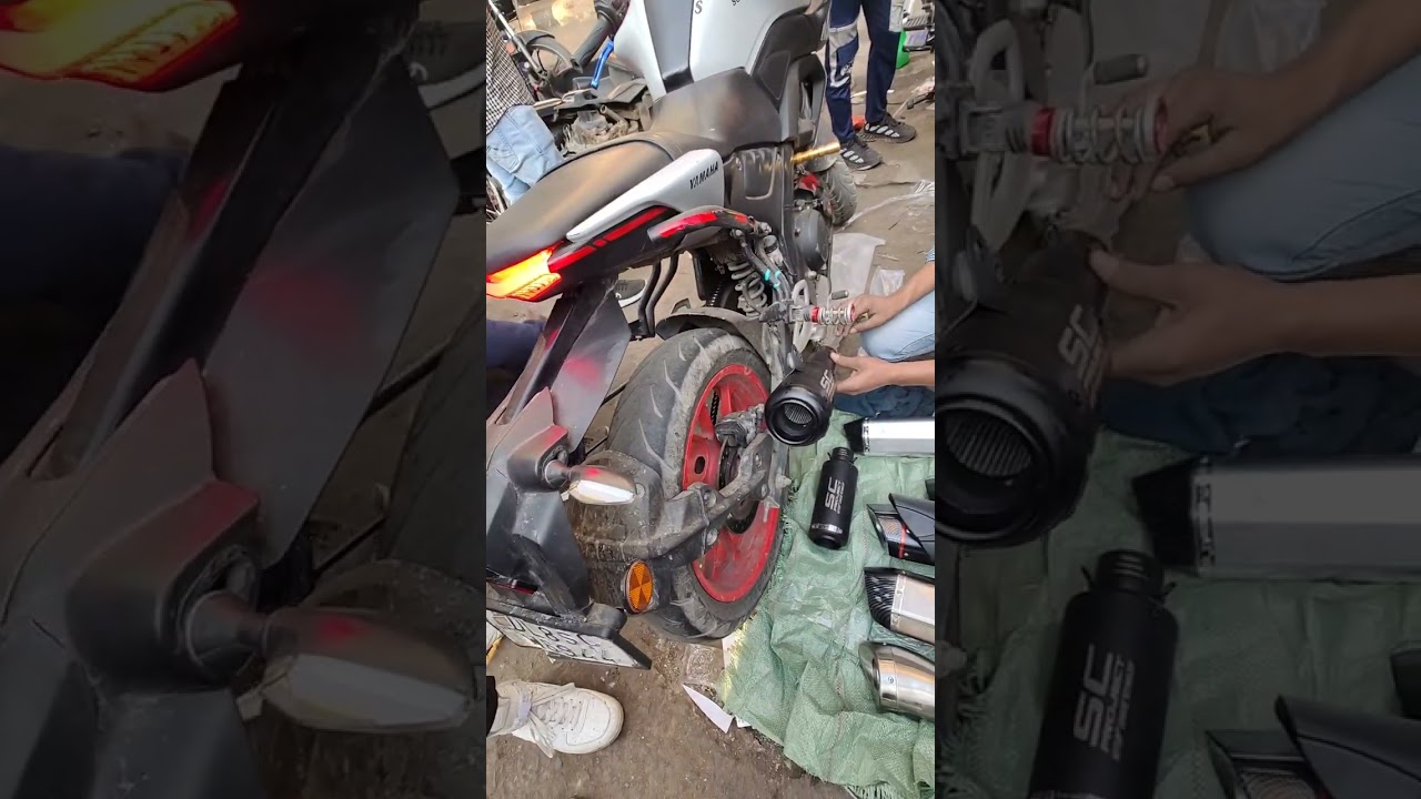 mt -15 पर sc project exhaust 😱#youtubeshorts #skdbikeworld