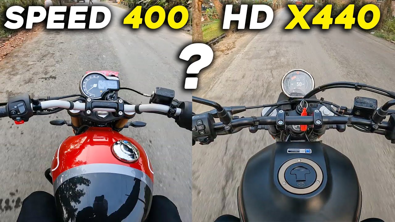 2024 Triumph Speed 400 vs Harley Davidson X440 Ride Comparison Review - Which one is Better?