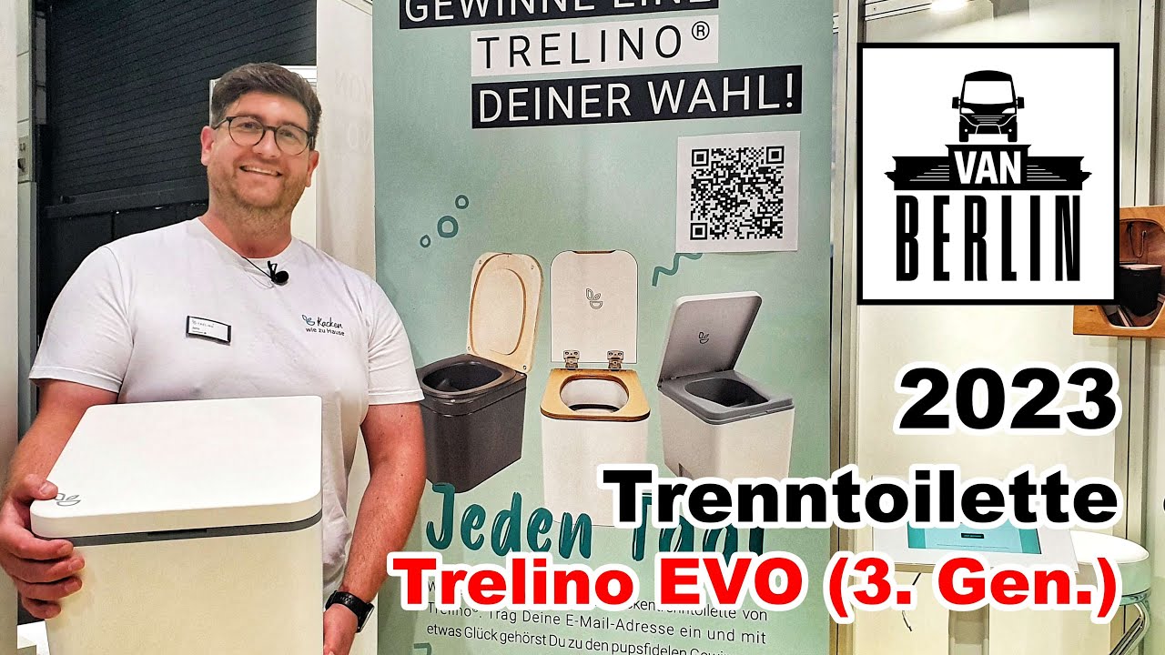 Messeneuheit Trenntoilette Trelino EVO für 299 € | Trockentrenntoilette in 3 Größen | Messe CSD 2023
