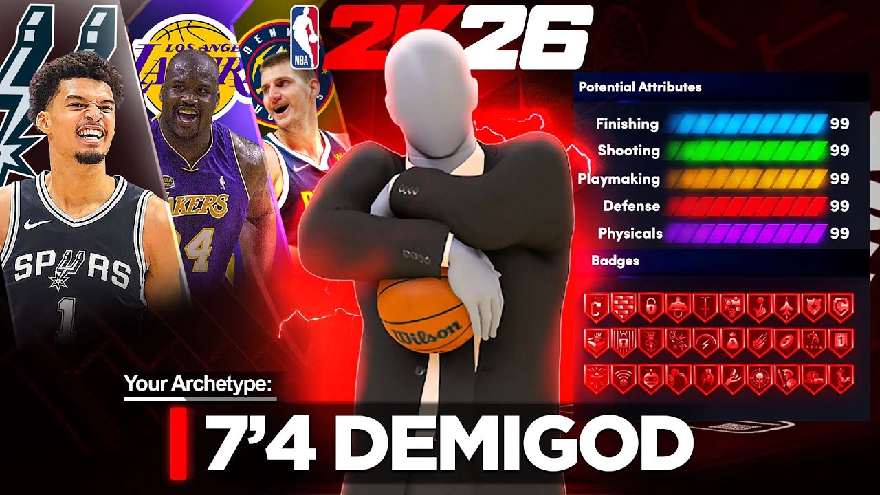 ALL AROUND 7'4 DEMIGOD IS BROKEN IN NBA2K26 - THIS 7'4 BUILD HAS ZERO WEAKNESSES! BEST BUILD 2K26!