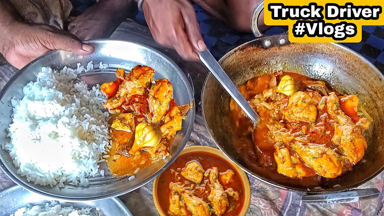 Aaj chicken Banega bahut Dinon bad || all day with Indian truck driver || #vlog