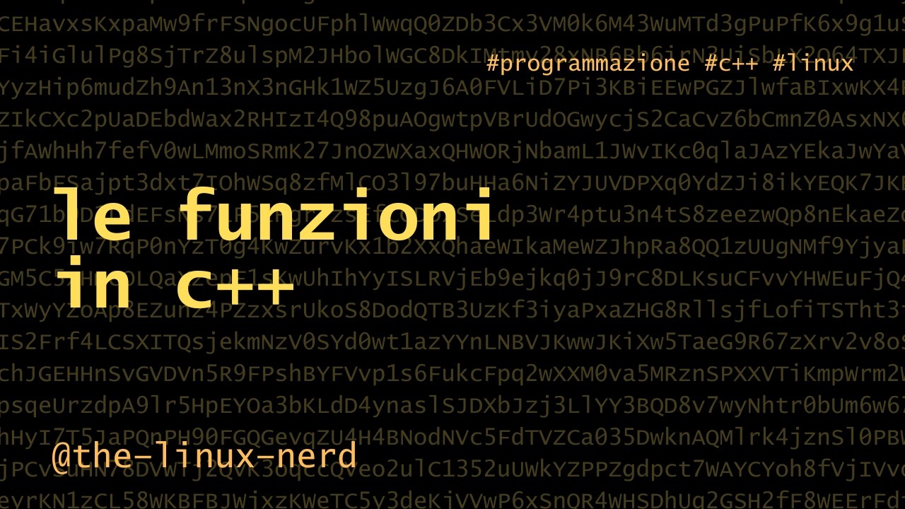 C++: le funzioni