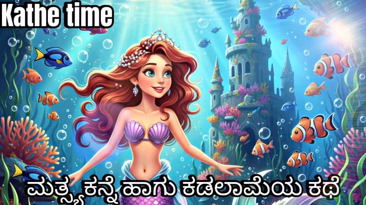 ಮತ್ಸ್ಯಕನ್ನೆ ಹಾಗು ಕಡಲಾಮೆಯ ಕಥೆ | Kids story in Kannada | 2025 | #cartoon #animation #moralstories #fyp