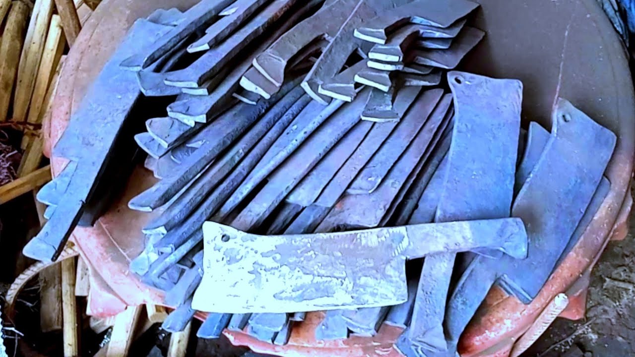 كيفية صنع ساطور من الفولاذ / How to make a steel cleaver