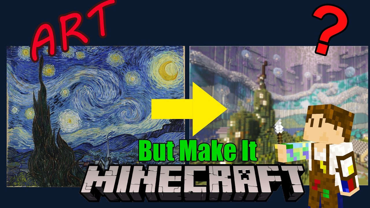 Art But Make It Minecraft - Starry Night