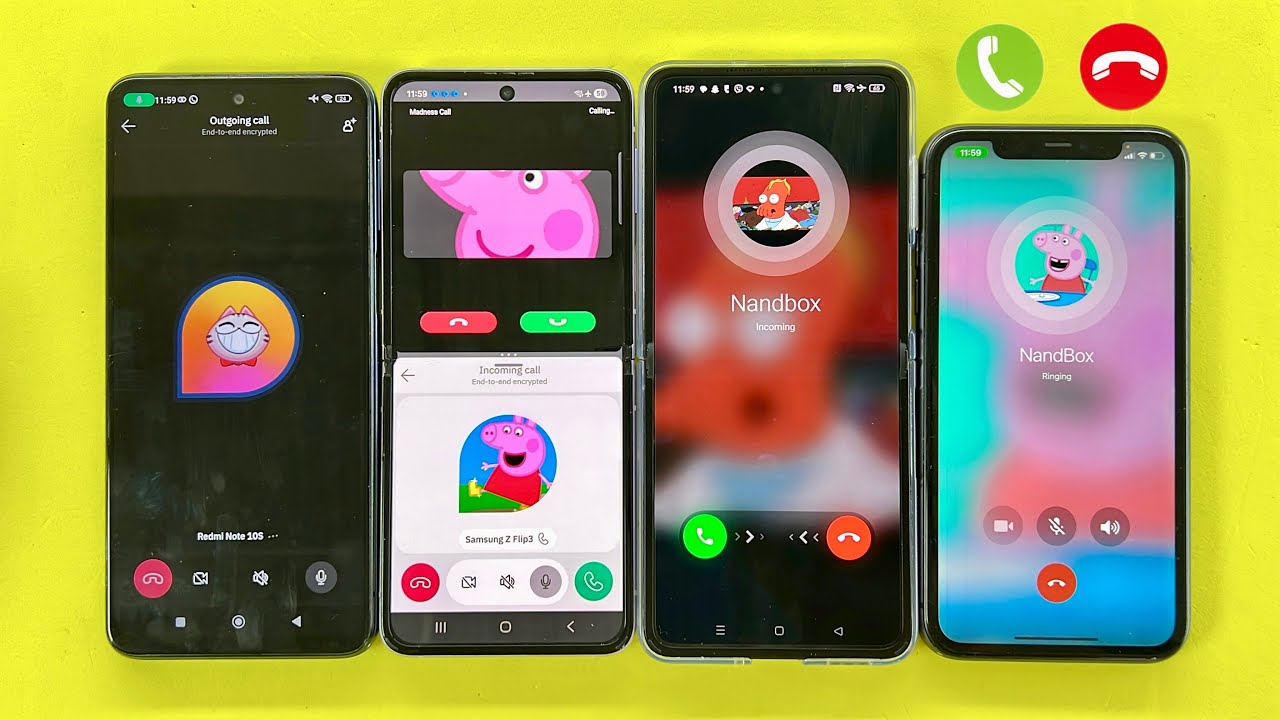 Incoming and Outgoing Calls Social Media Twinme,TeleGuard,Nandbox,GoChat | iPhone+Samsung+OPPO+Redmi