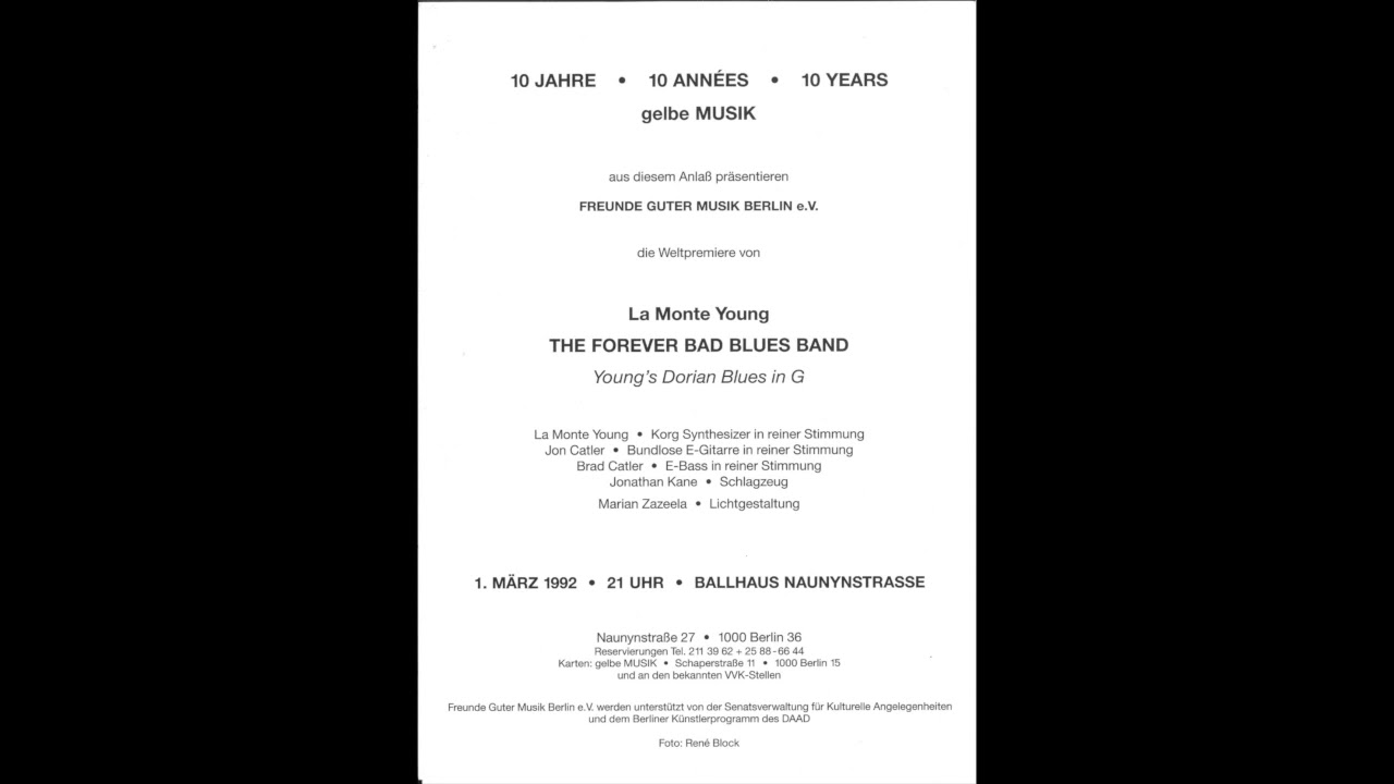 La Monte Young & The Forever Bad Blues Live in Augsburg, 1992, Young's Dorian Blues in G, Part 3
