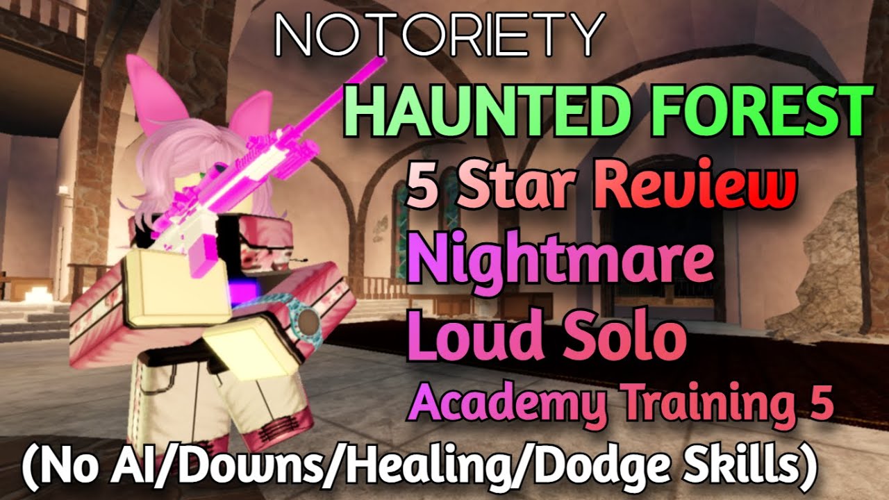 Notoriety | 5 Star Review Nightmare Solo Academy Training 5 (No AI/Downs/Healing/Dodge Skills)