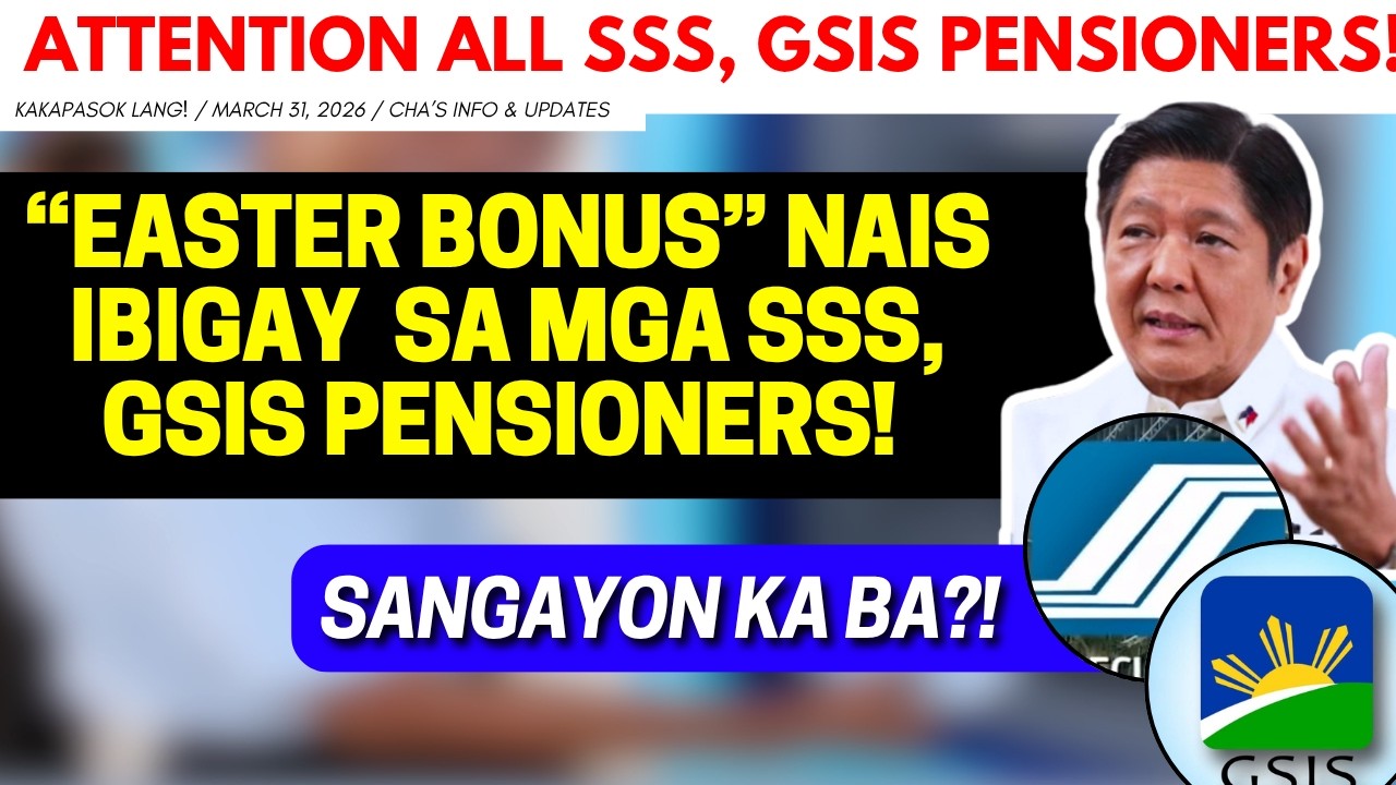 ✅ TO ALL SSS, GSIS PENSIONERS! 