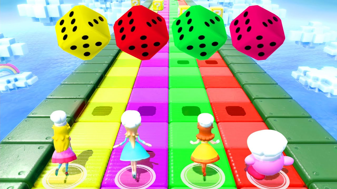 【スーパーマリオパーティ】ミニゲームピーチVsロゼッタVsデイジーVsカービィ(CPU最強 たつじん)