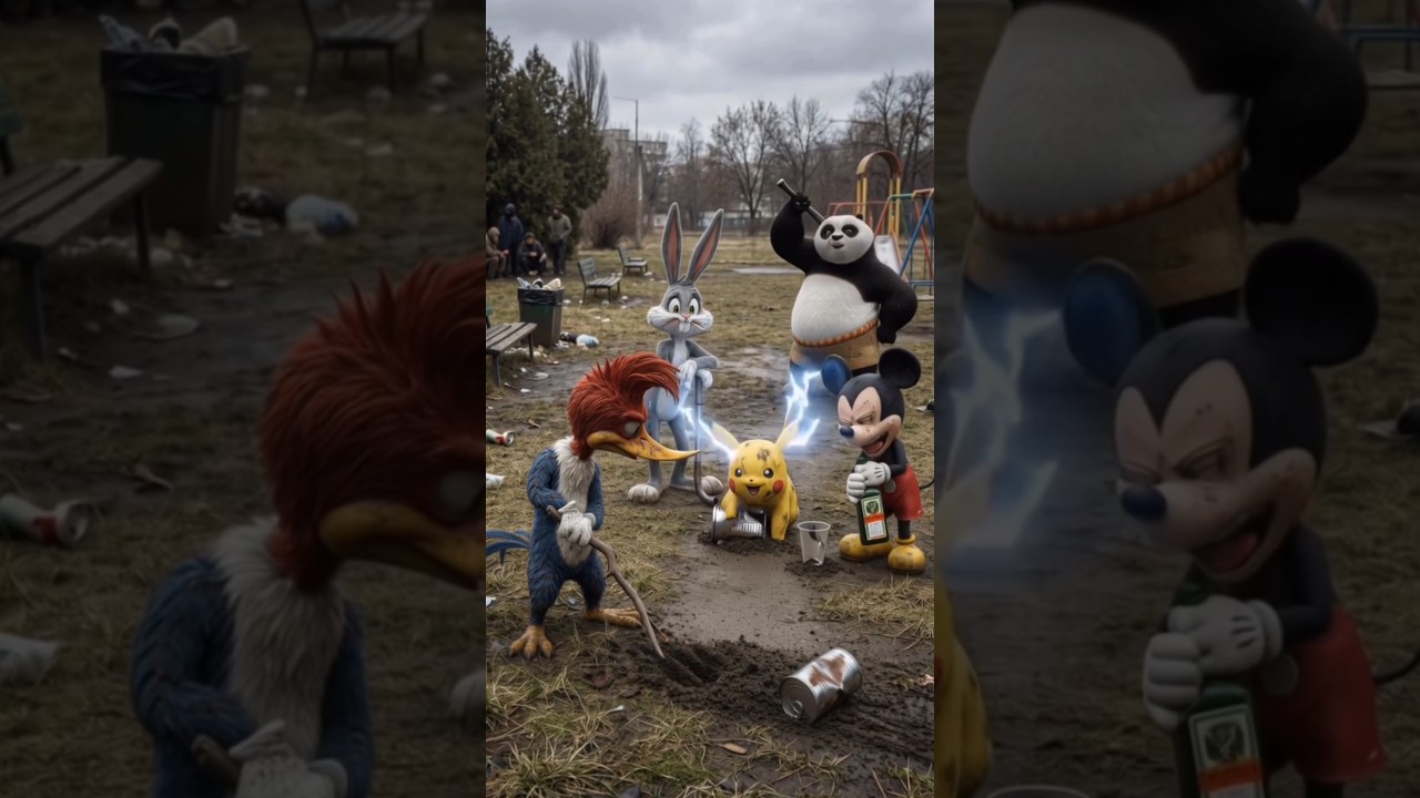 AI Brings Cartoon Legends Together 🤯 | Woody × Bugs × Mickey × Pikachu × Po 