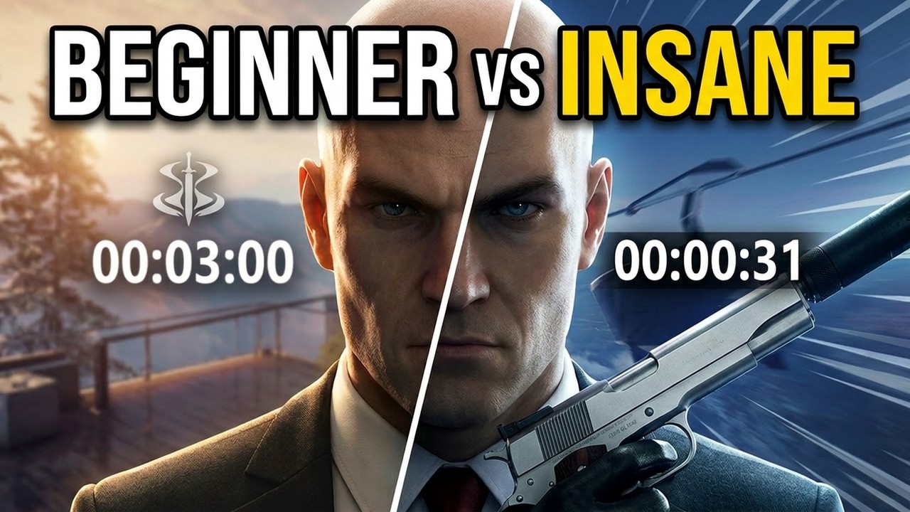 Beginner vs Pro vs Insane Hitman Speedrun | Hokkaido Featured Contract