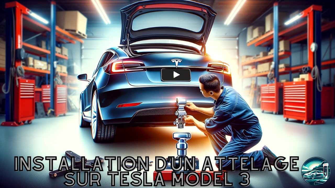 Installation d'un attelage sur Tesla model 3 | #tesla #model3