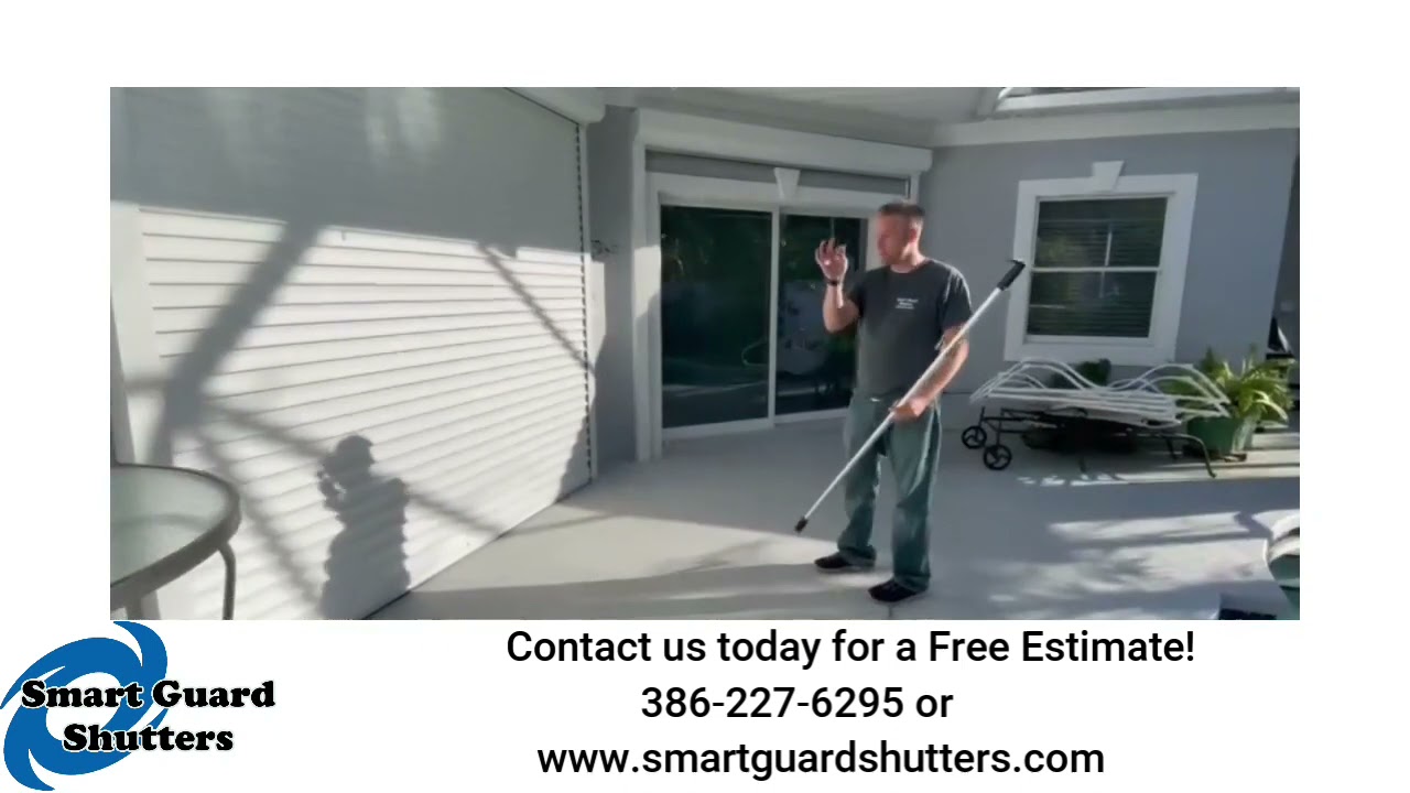 Pull Down Nautilus Rolling Shutter on a Lanai