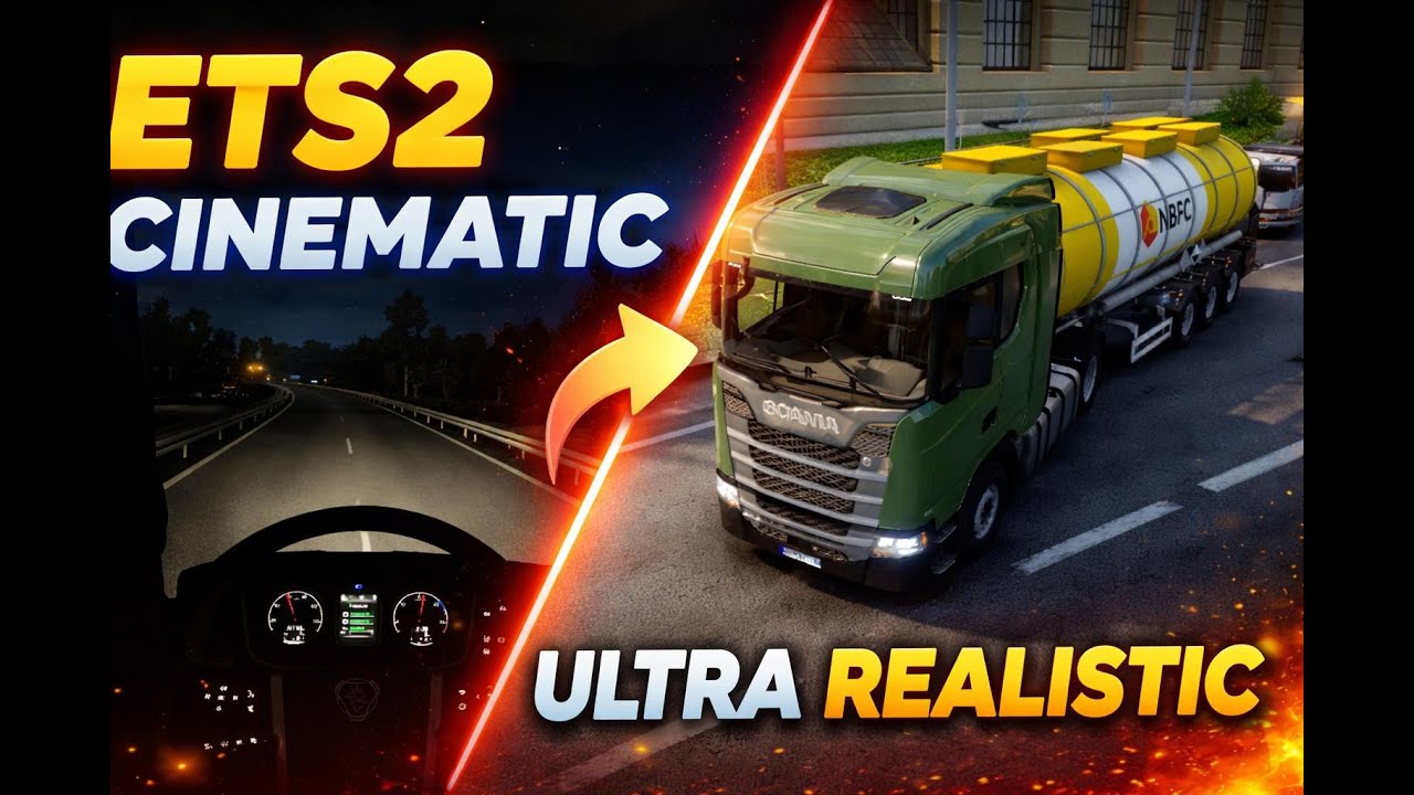 ETS2 Cinematic Drive 🚛 | Ultra Realistic Trucking | Hindi
