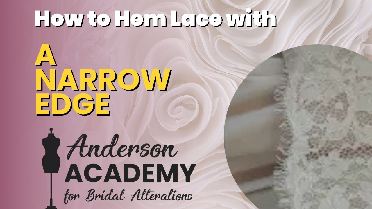 How to sewing tutorial - Hemming a lace dress with a narrow edge
