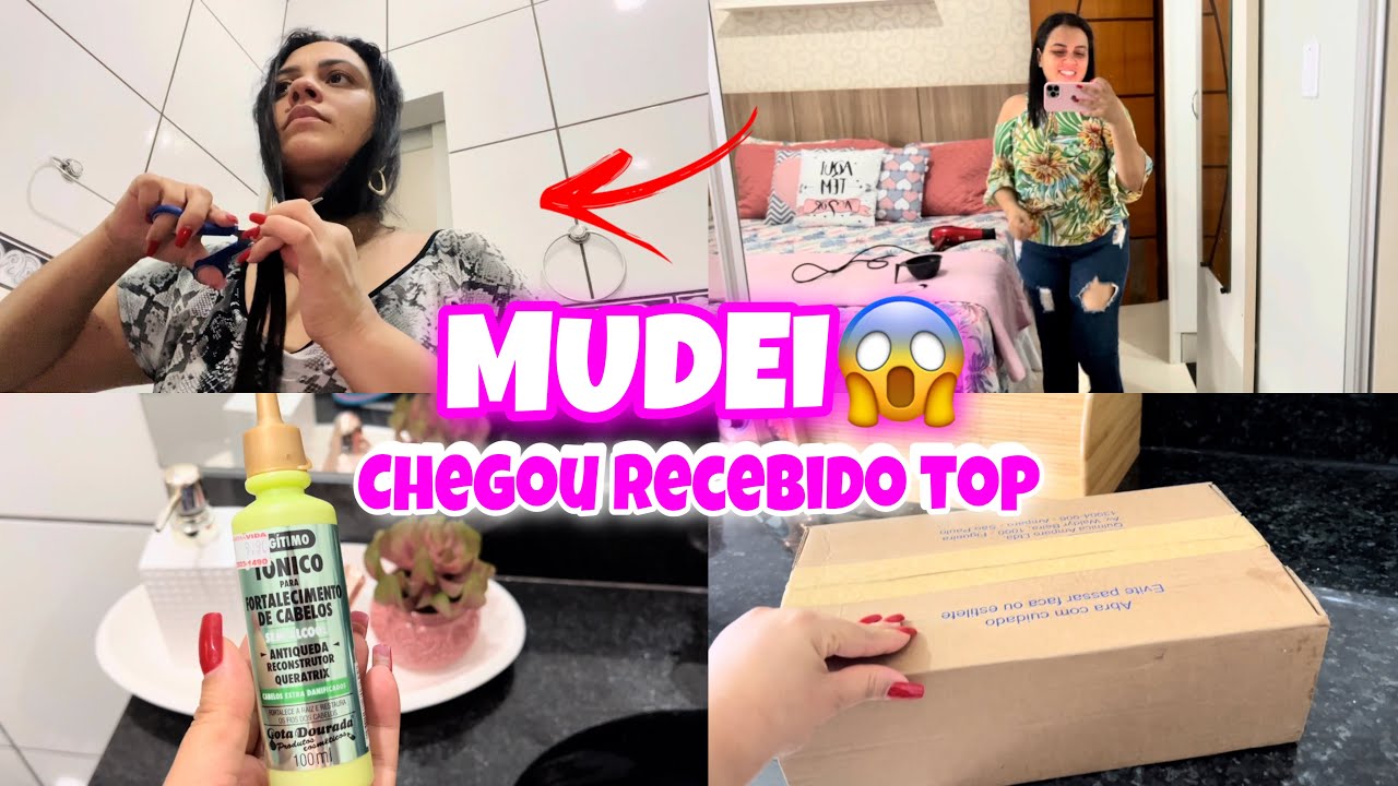 MUDEI 🤭CORTEI E FIZ PROGRESSIVA EM CASA SOZINHA | RECEBIDO TOP TESTEI COM VOCÊS | AMEI RESULTADO😍