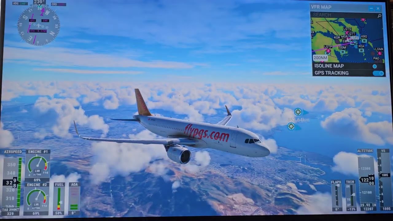 Microsoft Flight Simulator - Athens, Greece to Malta (A320 Pegasus)