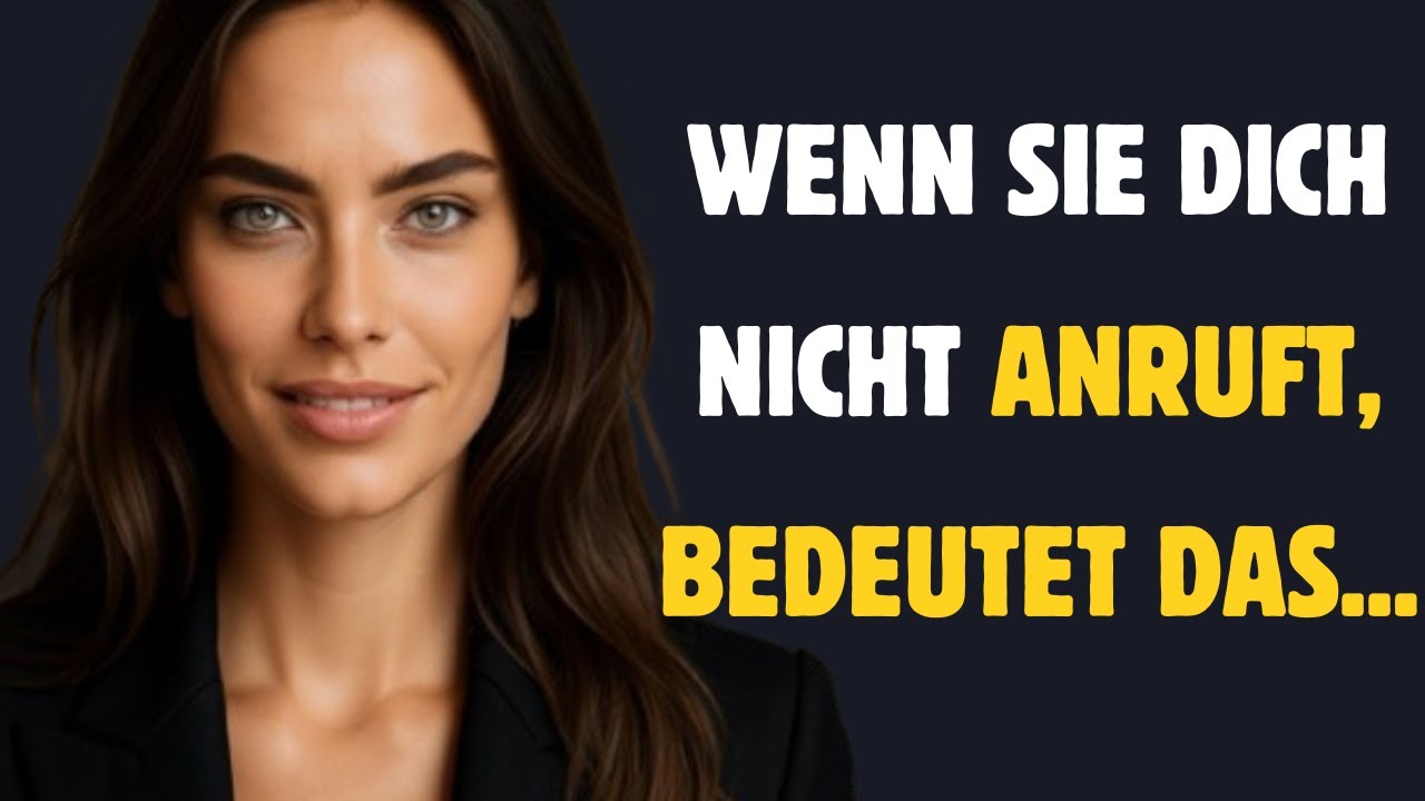 Glaube es oder nicht: Wenn eine Frau dir nicht schreibt oder anruft, hat das IMMER eine Bedeutung.