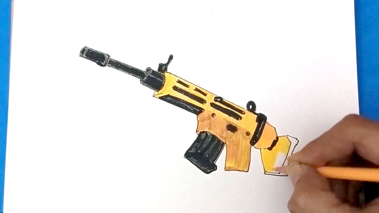 How to draw roblox rivals: Assault Riffle