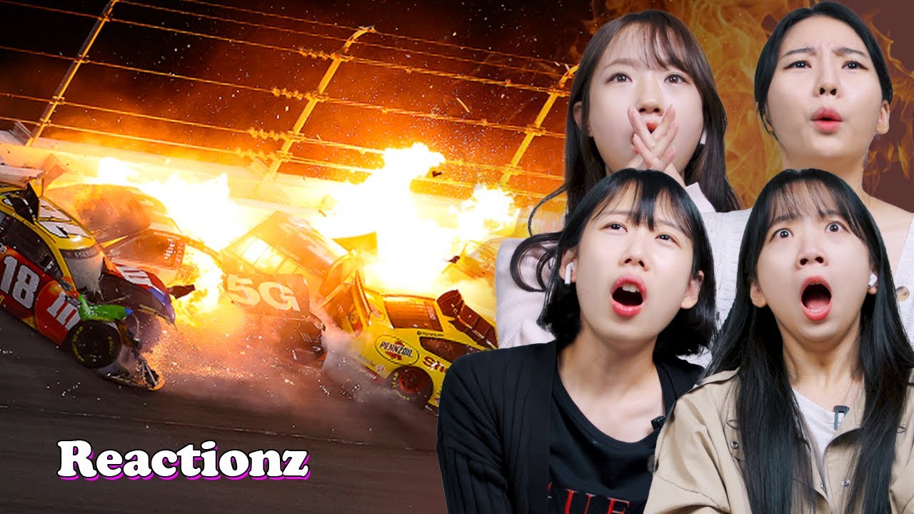 Koreans React To America Popular Sports Nascar Accident Compilations | 𝙊𝙎𝙎𝘾