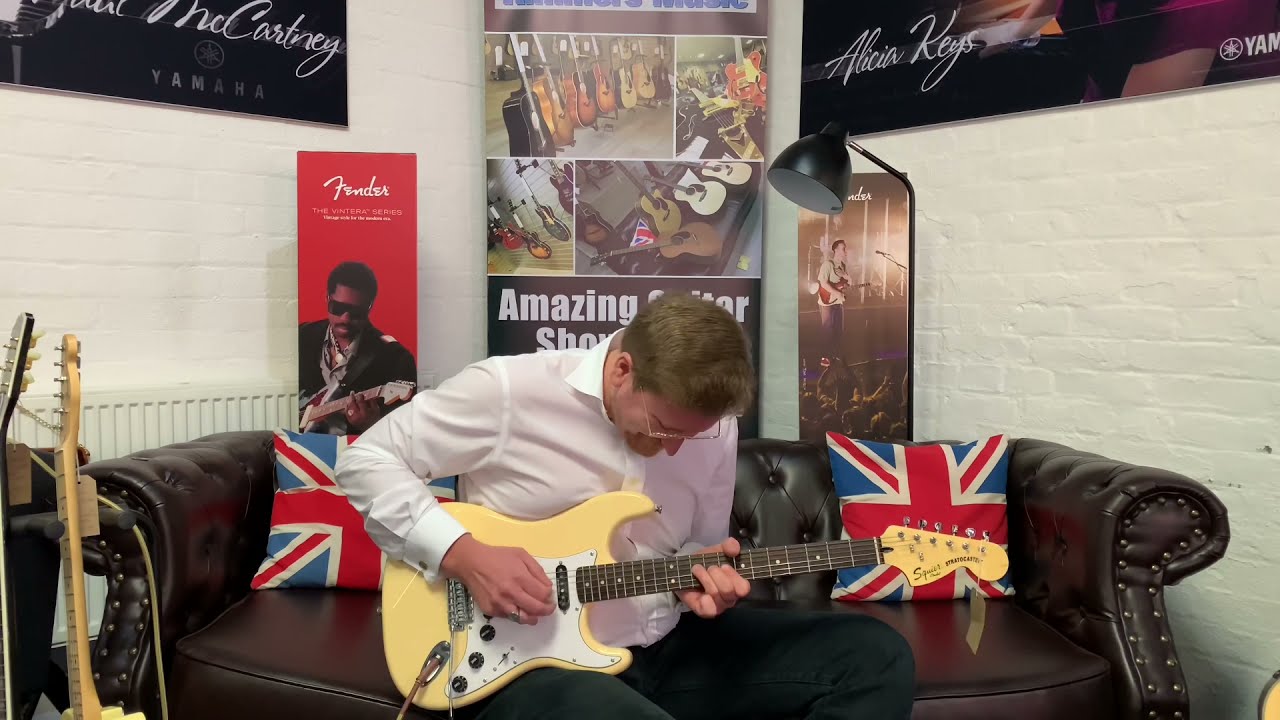 Squier Vintage Modified 70's Stratocaster In Vintage White | Ex-Display | Demonstration With James