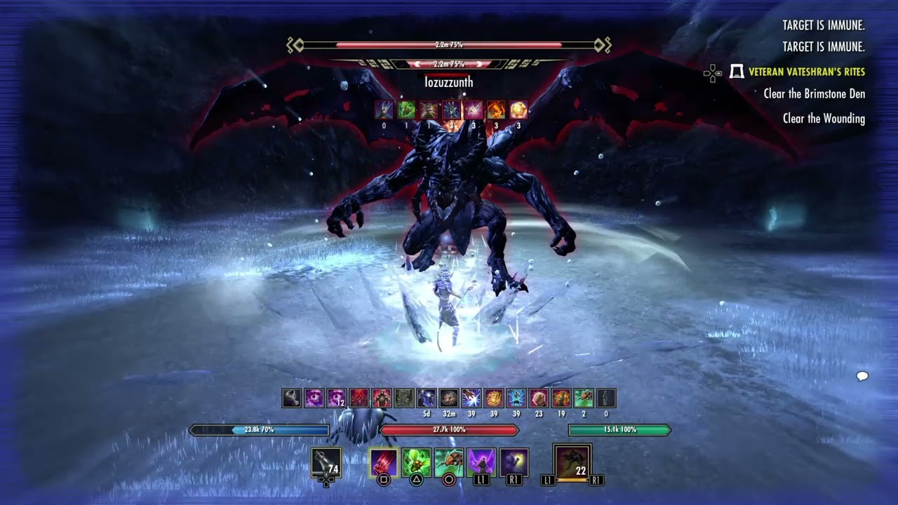 ESO Vateshran Hollows Magwarden 312k Waking Flame PS4 EU